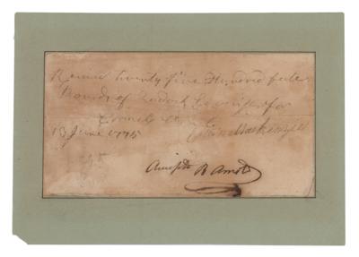 Lot #25 Benedict Arnold Document Signed (1775)