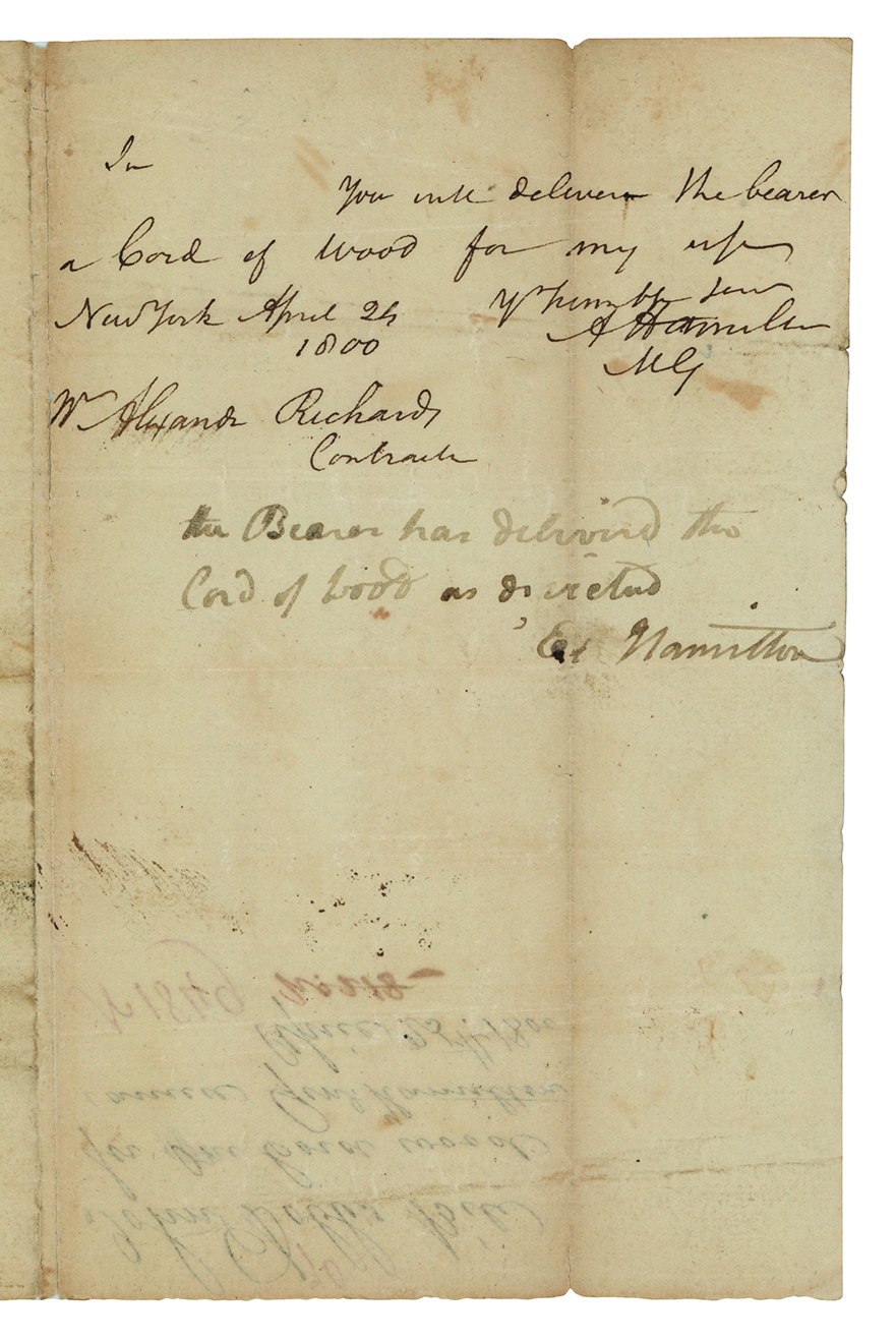 Lot #60 Alexander Hamilton and Elizabeth Schuyler