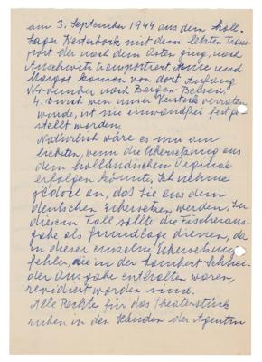 Lot #197 Otto Frank: Detailed letter by Anne Frank's father: 