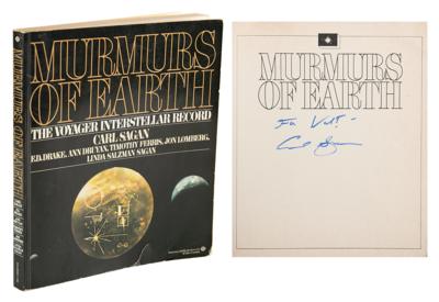 Lot #285 Carl Sagan Signed Book - Murmurs of Earth - Image 1