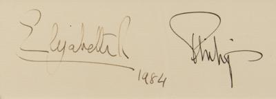 Lot #194 Queen Elizabeth II and Prince Philip Signed Oversized Photograph (1984) - Image 3