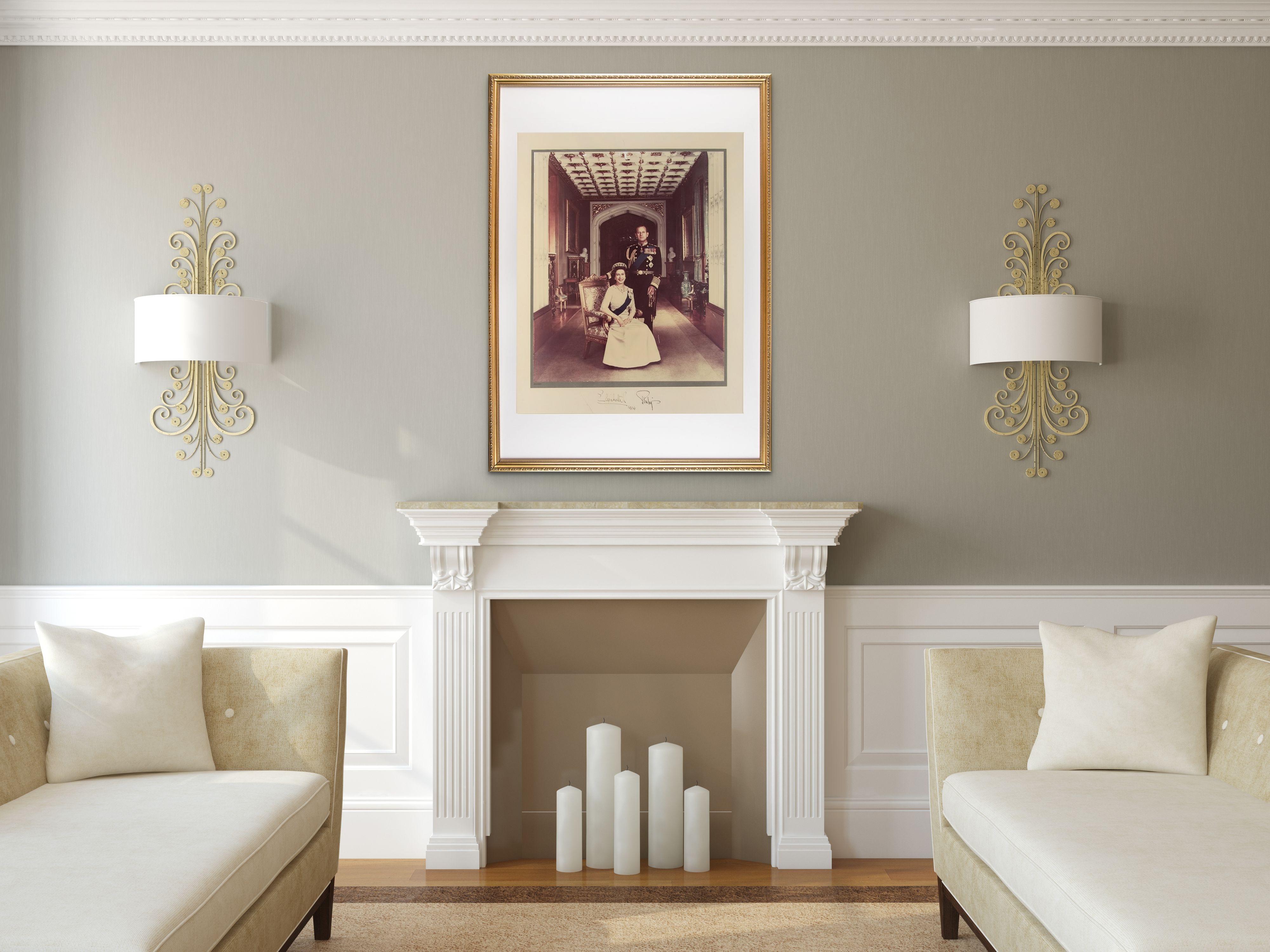 Lot #194 Queen Elizabeth II and Prince Philip Signed Oversized Photograph (1984) - Image 4