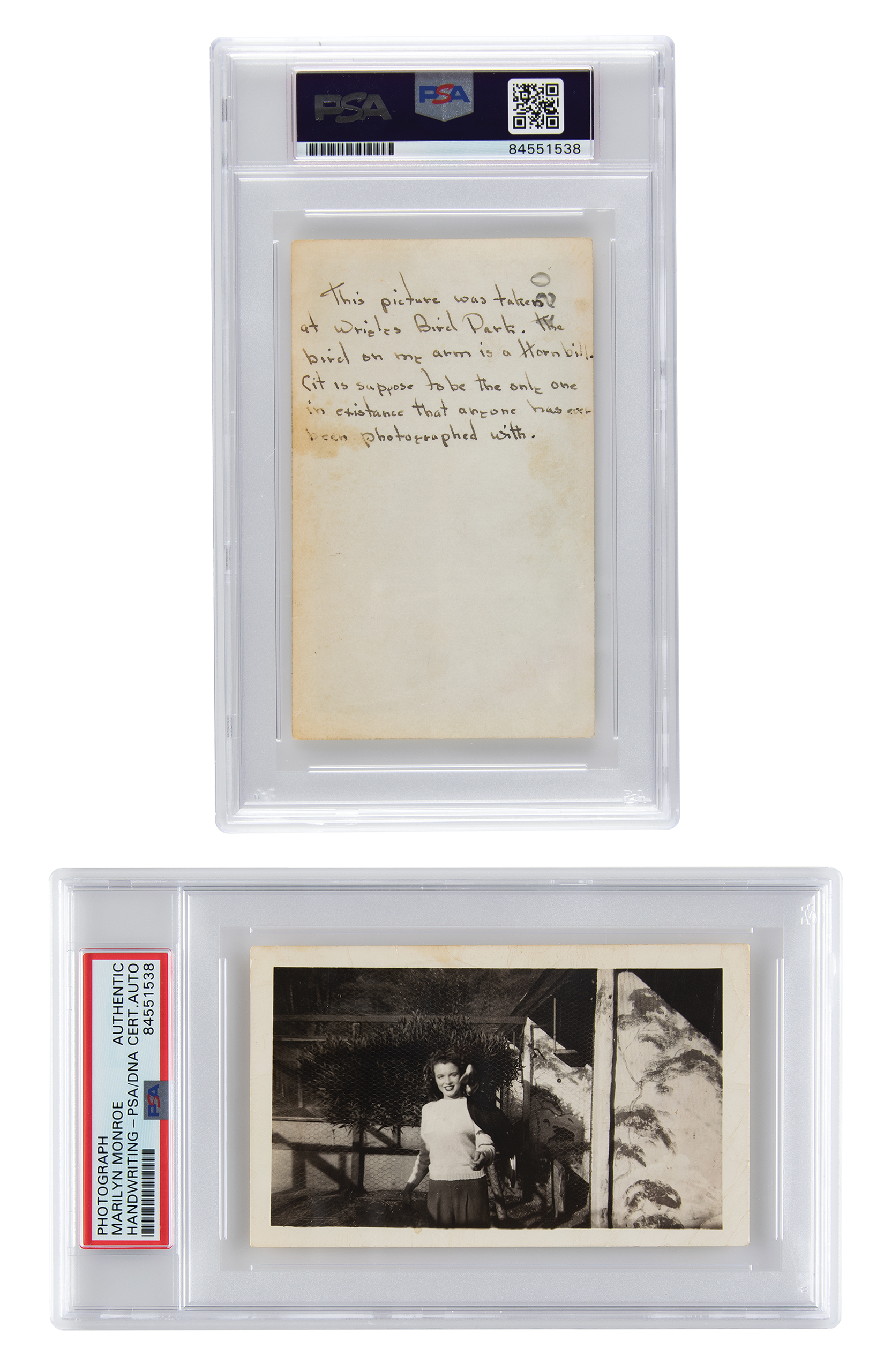 Lot #613 Marilyn Monroe Original Photograph with Handwritten Inscription - Image 1