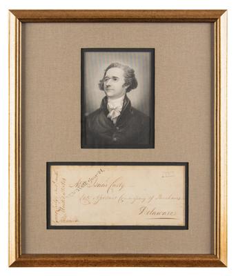 Lot #59 Alexander Hamilton Signed Free Frank to