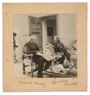 Lot #171 Winston and Clementine Churchill Signed