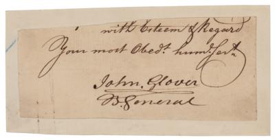 Lot #28 John Glover Signature