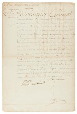 Lot #184 Marie Antoinette Document Signed - Image 1