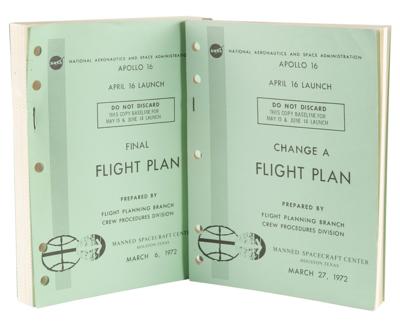 Lot #362 Apollo 16 'Final' and 'Change A' Flight Plans - Image 1
