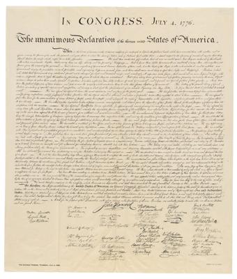 Lot #67 Declaration of Independence 1895 Sherwood