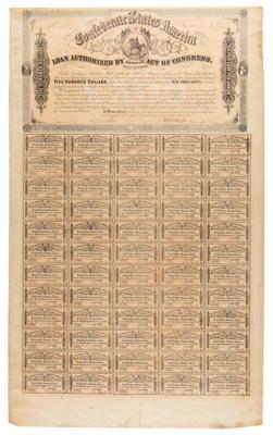 Lot #324 Confederate Bond (1864) Document