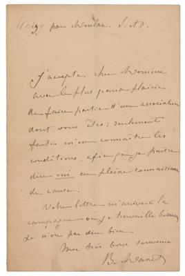 Lot #414 Berthe Morisot Autograph Letter Signed