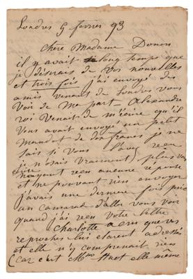 Lot #268 Louise Michel Autograph Letter Signed