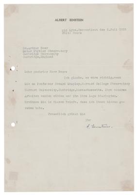 Lot #212 Albert Einstein Typed Letter Signed to