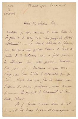 Lot #195 Charles de Foucauld Autograph Letter