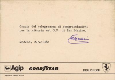 Lot #740 Enzo Ferrari Signed Photograph - Image 1