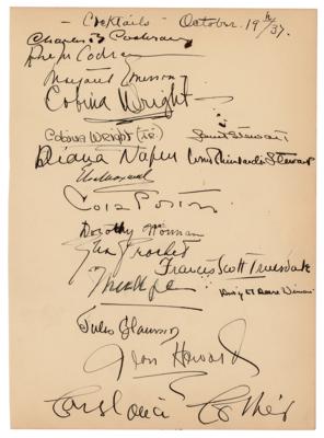 Lot #543 Cole Porter Signature