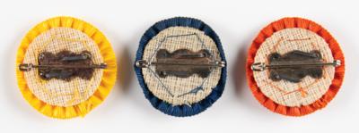 Lot #4196 Berlin 1936 Summer Olympics Orange, Yellow, and Blue Youth Badges - Lot of 3 - Image 2