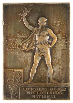 Lot #4045 Paris 1900 Olympics Silvered Bronze Winner's Medal for Shooting - Image 2
