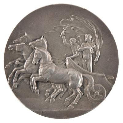 Lot #4108 London 1908 Olympics Silvered Bronze Participation Medal - Image 2