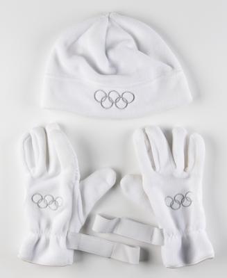 Lot #4027 Salt Lake City 2002 Winter Olympics Torch with Display Stand and Relay Uniform - Image 11