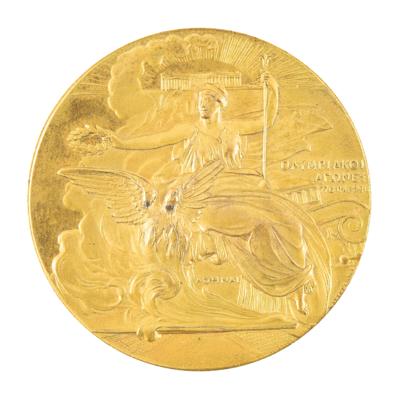 Lot #4104 Athens 1896 Olympics Gilt Bronze