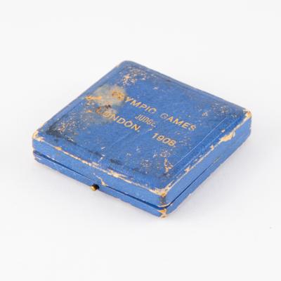 Lot #4110 London 1908 Olympics Judge's Silvered Bronze Participation Medal - Image 5