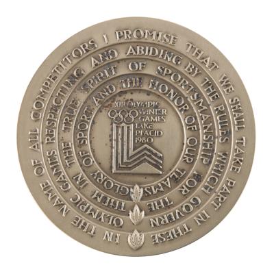 Lot #4143 Lake Placid 1980 Winter Olympics Nickel-Silver Participation Medal - Image 2