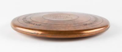 Lot #4347 Athens 1934 IOC Olympic Truce Copper Discus - Image 3