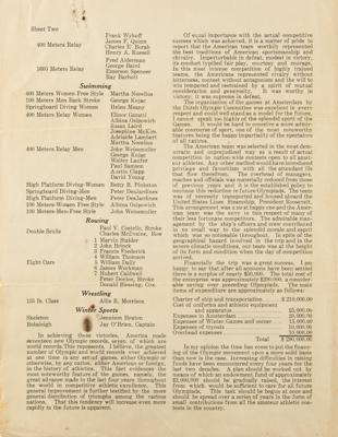 Lot #4340 Amsterdam 1928 Summer Olympics 14K Gold Charm and American Olympic Committee Report by Douglas MacArthur - Image 5