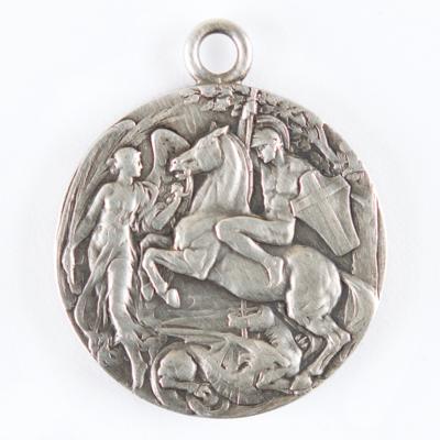 Lot #4049 London 1908 Olympics Silver Winner's Medal for Heavyweight Boxing - Image 2