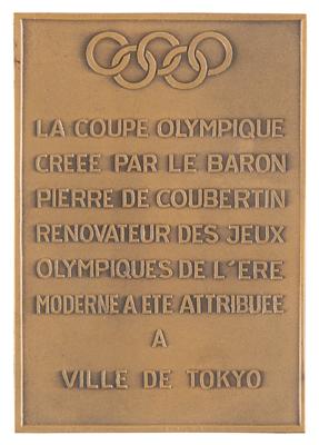 Lot #4134 Tokyo 1964 International Olympic Committee Cup Plaquette - Image 2