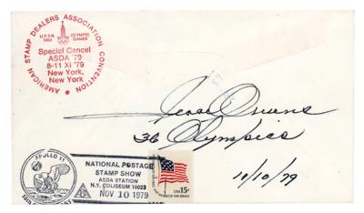 Lot #4324 Jesse Owens Signed Commemorative Cover