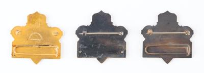 Lot #4187 Los Angeles 1932 Summer Olympics Gold, Silver, and Bronze Official/Participant Badges - Image 2