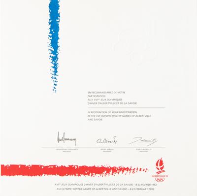 Lot #4168 Olympic Diplomas for Mexico City 1968, Moscow 1980, and Albertville 1992 - From the Collection of IOC Member James Worrall - Image 2