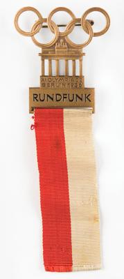 Lot #4195 Berlin 1936 Summer Olympics Badge for