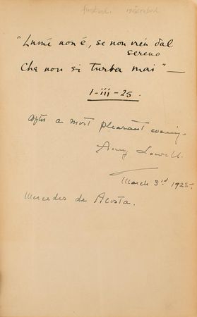 Lot #419 Amy Lowell Signed Book - Image 2
