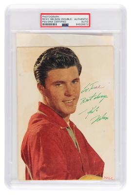 Lot #514 Rick Nelson (2) Items - Signed Photograph and Signature - Image 1