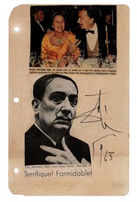 Lot #352 Salvador Dali Signature