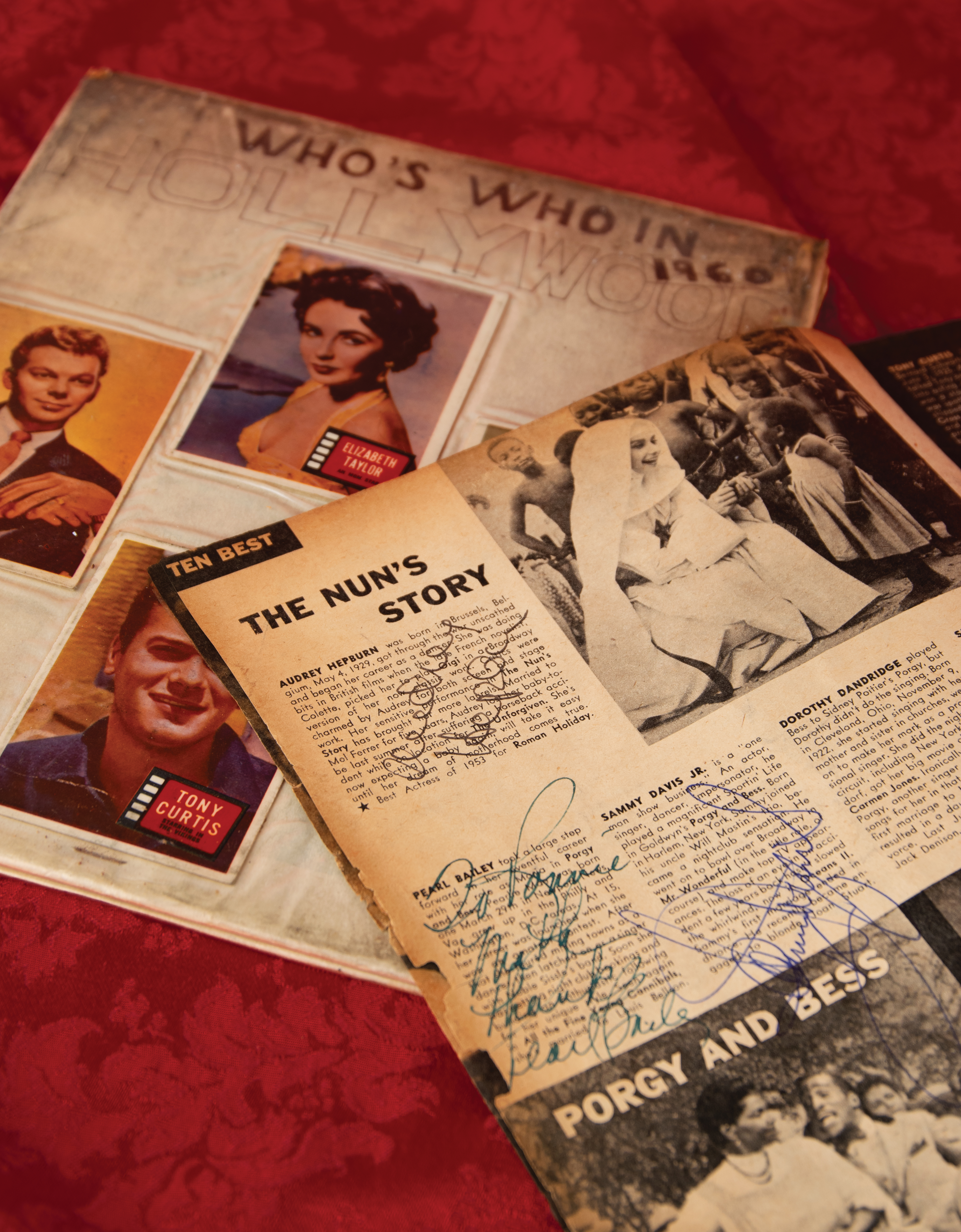 Lot #530 Actors and Actresses (185+) Signed Book with Hepburn, Clift, Garland, and More - Image 9