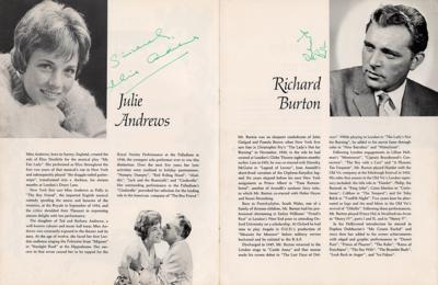 Lot #602 Camelot Signed Program with Julie Andrews and Richard Burton - Image 1