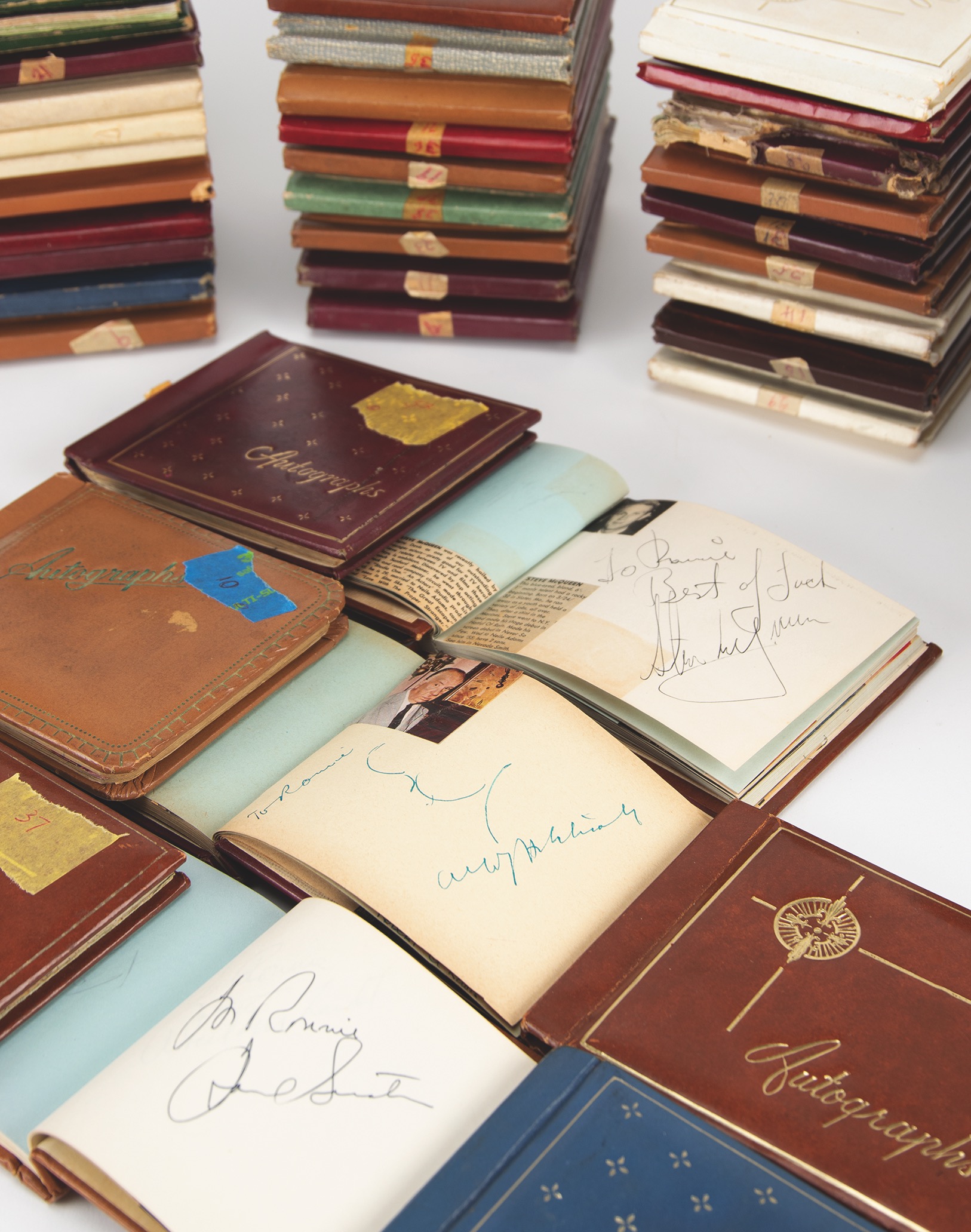 Lot #551 Hollywood Autograph Collection of (6,500+): Massive collection of 6,500+ Hollywood autographs, highlighted by Hitchcock, McQueen, Hepburn, Wayne, Sinatra, Garland, and thousands more! - Image 1