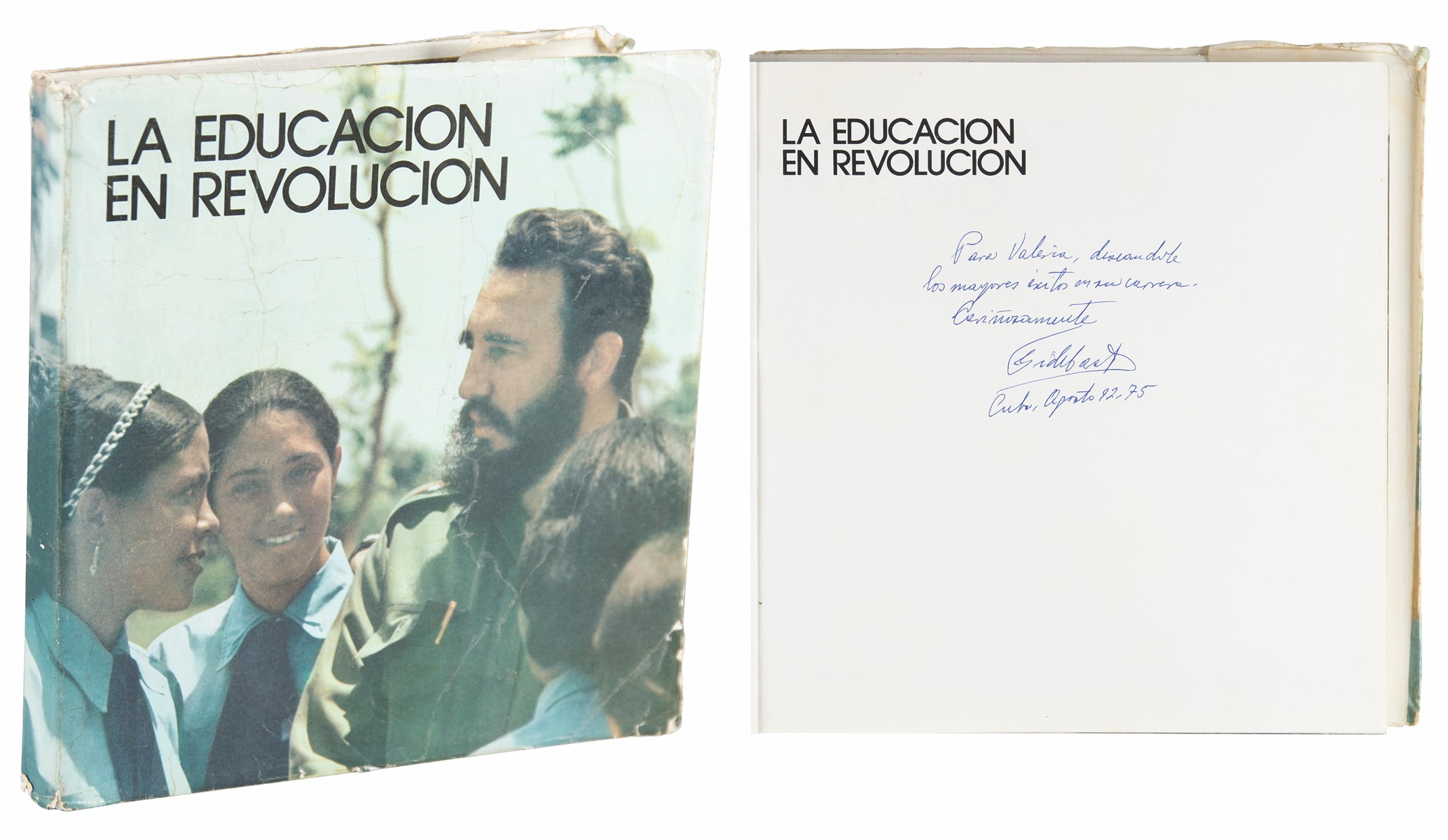 Lot #98 Fidel Castro Signed Book - Image 1