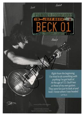 Lot #499 Jeff Beck Signed Book Brochure - Image 1