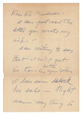 Lot #344 Andrew Wyeth Autograph Letter Signed on Art Exhibition - Image 1