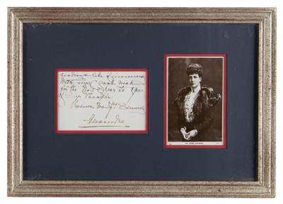 Lot #135 Alexandra of Denmark Autograph Letter Signed - Image 1