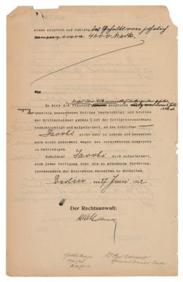 Lot #190 Karl Liebknecht Document Signed - Image 1
