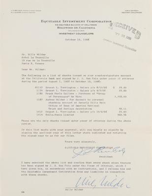 Lot #577 Billy Wilder Collection of (23) Documents