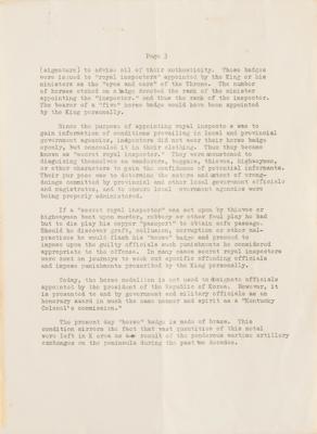 Lot #279 William P. Yarborough's Korean 'Horse' Badge (1971) - Image 7