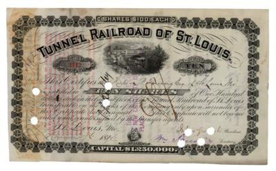 Lot #195 J. Pierpont Morgan Signed Stock Certificate - Image 1