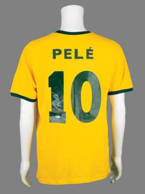 Lot #742 Pele Signed Soccer Jersey - Image 1